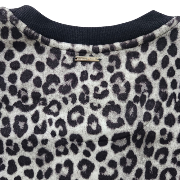 Michael Kors Leopard Print Sweater in Black and Gray - Picture 4 of 4
